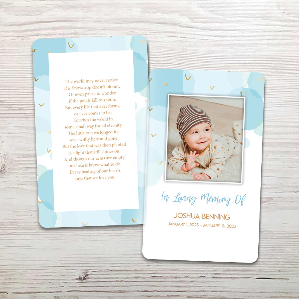 Show details for Baby Boy Memorial Card