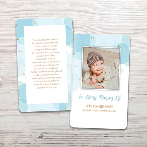 Show details for Baby Boy Memorial Card