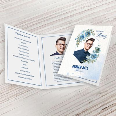 Show details for Blue Floral Premium Program (8.5x11)