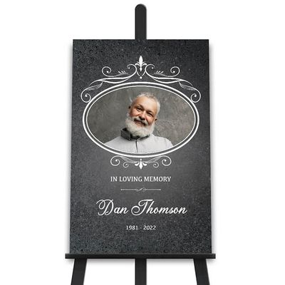 Show details for Gray Marble Memorial Package