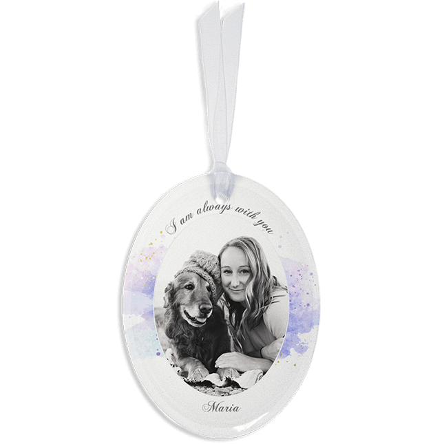 Show details for Watercolor Oval Ornament