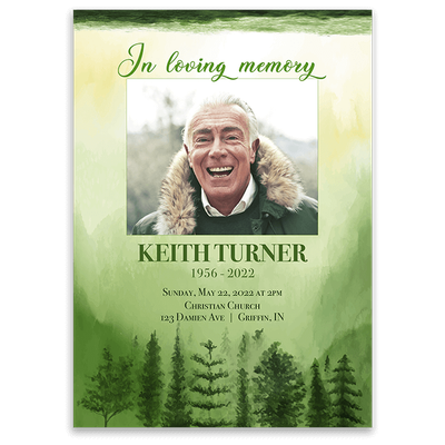 Show details for Green Scenery Watercolor Invitation