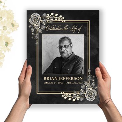 Show details for Black Floral Border Premium Program (8.5x11)