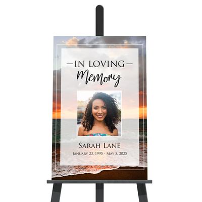 Show details for Ocean Sunset Memorial Poster