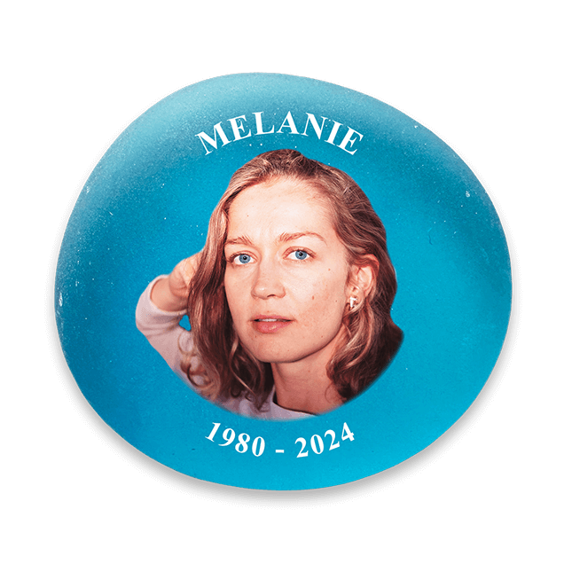 Show details for Frosted Light Blue Photo Memorial Stones