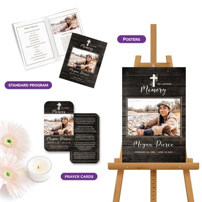 Show details for Rustic Religious Memorial Package