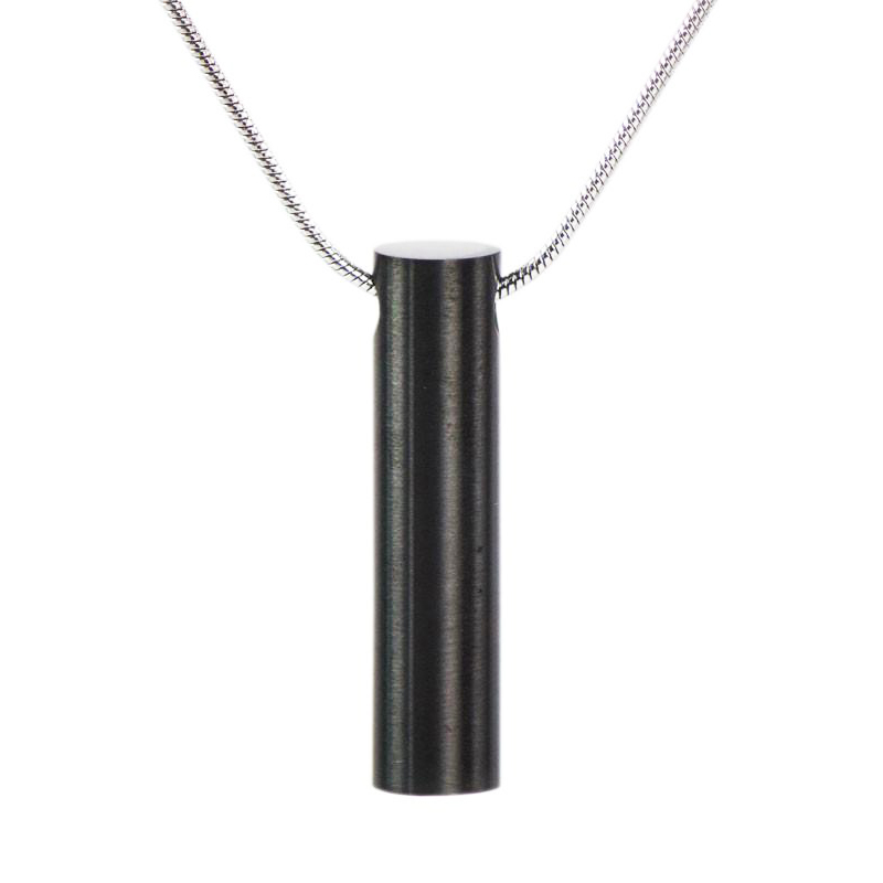 Show details for Onyx Cylinder Cremation Necklace