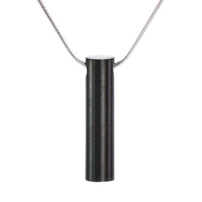 Show details for Onyx Cylinder Cremation Necklace