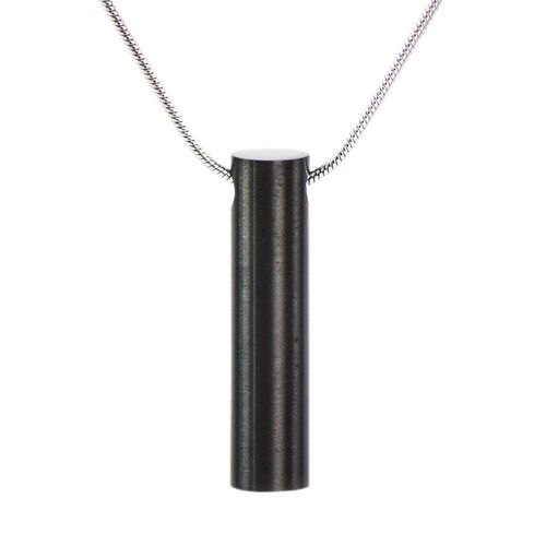 Show details for Onyx Cylinder Cremation Necklace