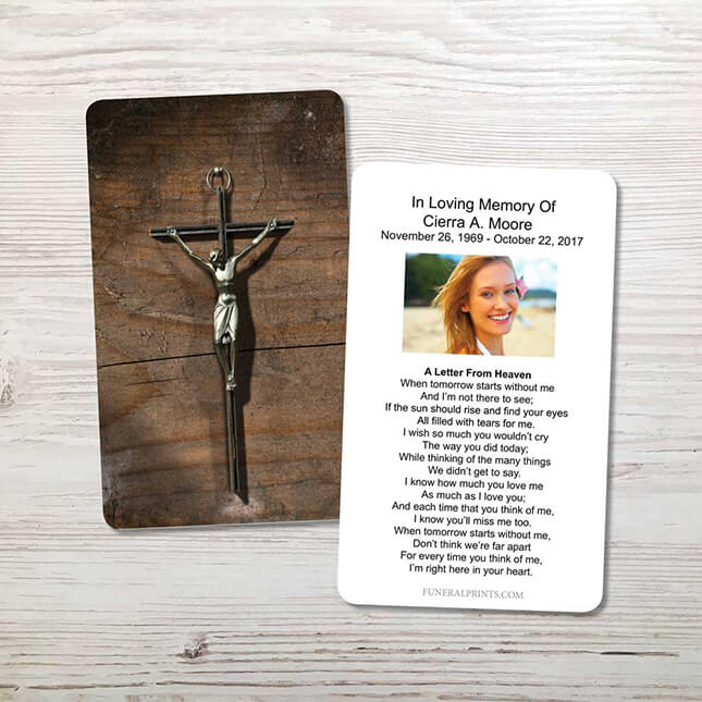 Show details for Crucifix Memorial Card