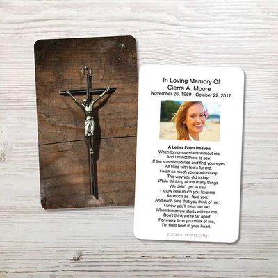 Show details for Crucifix Memorial Card