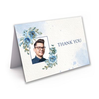 Show details for Blue Floral Memorial Package