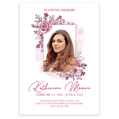 Show details for Pink Floral Announcement