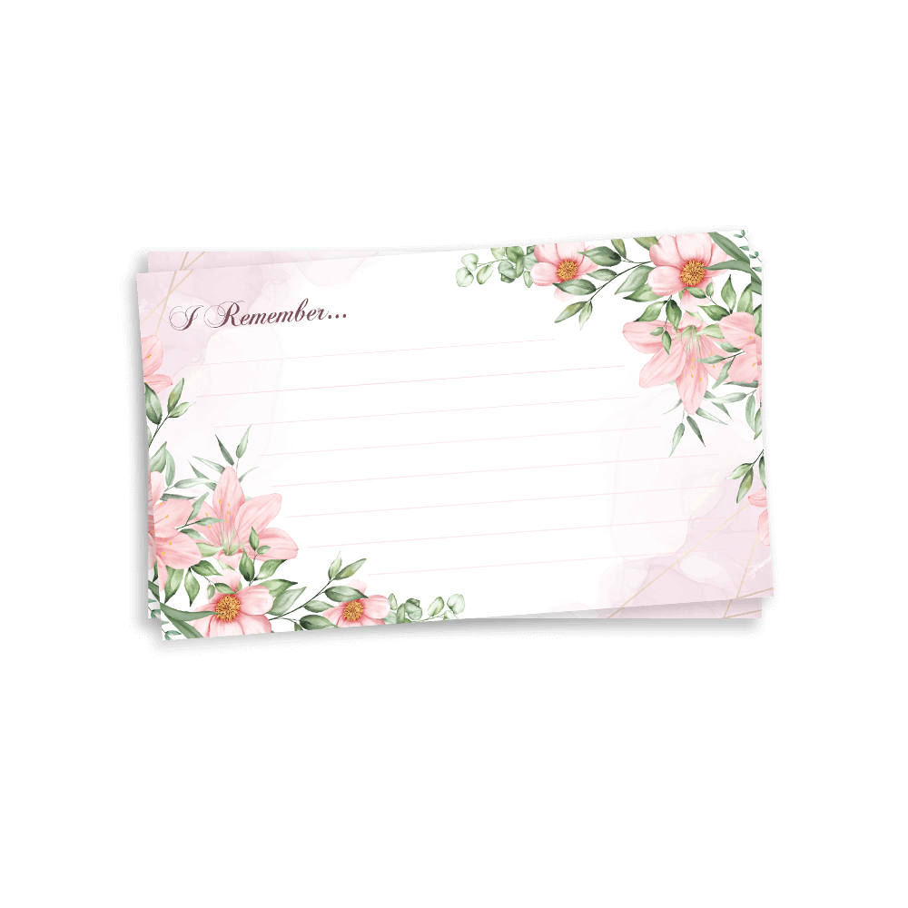 Show details for Pink Gold Floral Remember Card