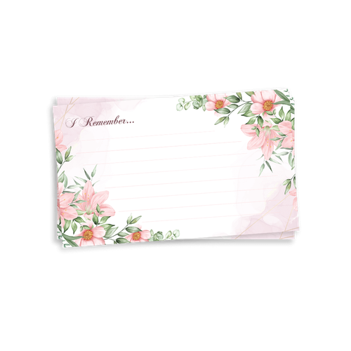 Show details for Pink Gold Floral Remember Card