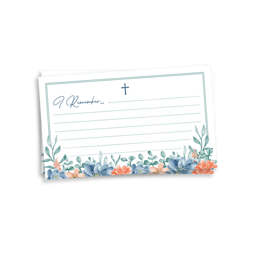 Show details for Multi Floral Religious Remember Card