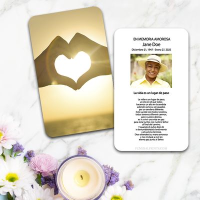 Show details for Heart Hands Spanish Prayer Card