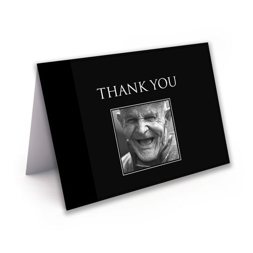 Show details for Modern Black Thank You Card