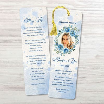 Show details for Blue Round Floral Memorial Package