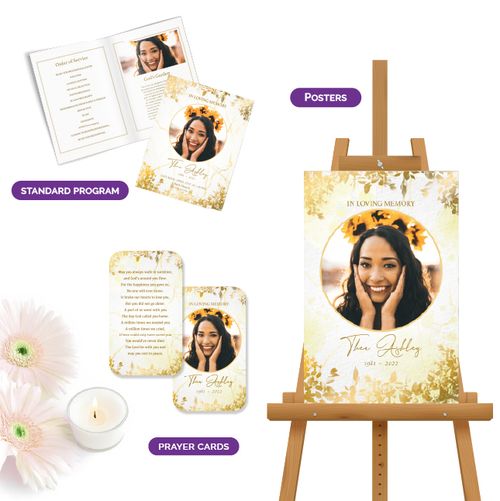 Show details for Gold Leaves Memorial Package