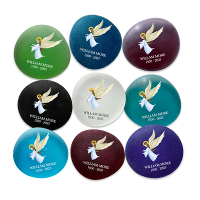 Show details for Multicolor Frosted Assortment Blue Angel Memorial Stone