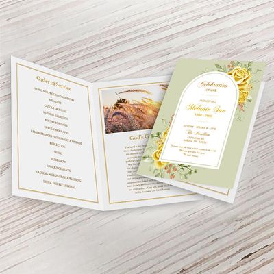 Show details for Yellow Floral Border Premium Program (8.5x11)