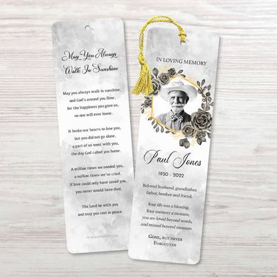 Show details for Black Gold Floral Memorial Package
