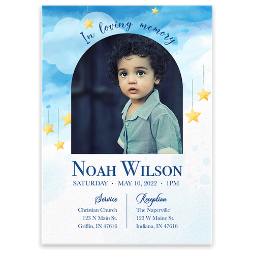 Show details for Sky Star Watercolor Invitation