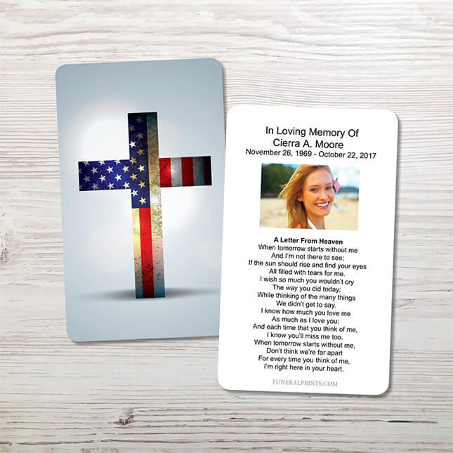 Show details for American Cross Memorial Card