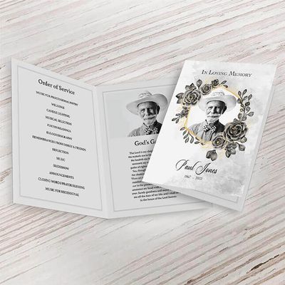 Show details for Black Gold Floral Memorial Package