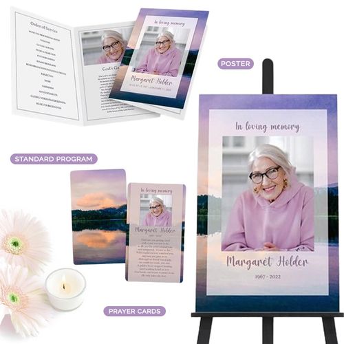 Show details for Purple Sunset Memorial Package