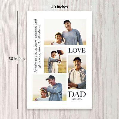 Show details for 4 Photo Collage Blanket
