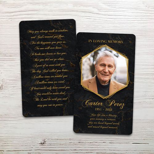 Show details for Black Marble Memorial Card