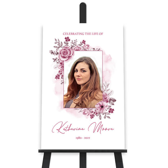 Show details for Pink Floral Poster