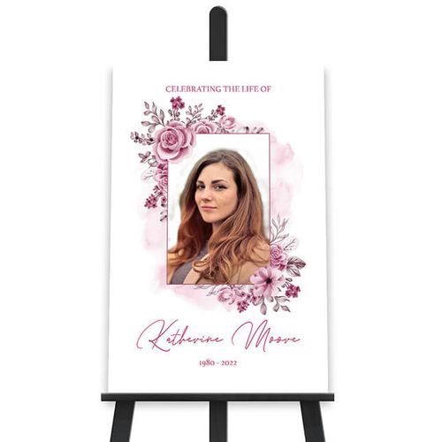 Show details for Pink Floral Poster
