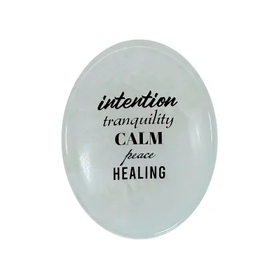 Show details for Intention White Quartz Worry Stone