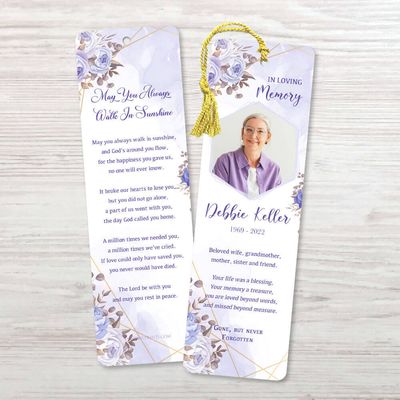 Show details for Purple Gold Floral Memorial Package