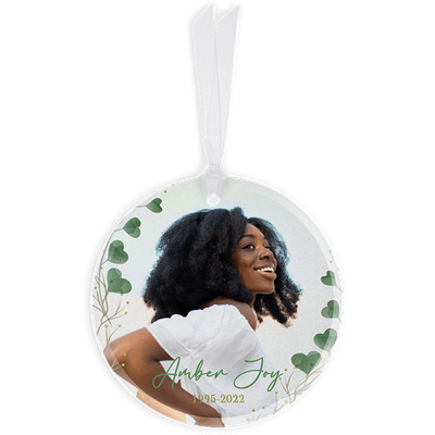 Show details for Heart Leaf Circle Ornament
