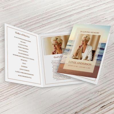 Show details for Sunset Scenery Funeral Program 