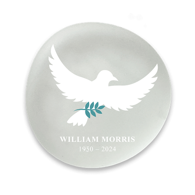 Show details for Frosted Clear Dove Memorial Stones