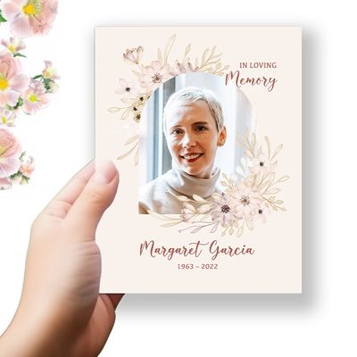 Show details for Multi Floral Border Funeral Program 