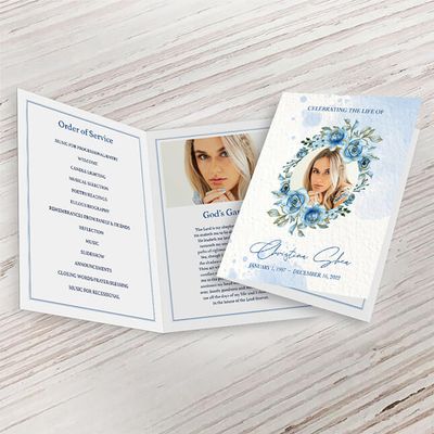 Show details for Blue Round Floral Premium Program (8.5x11)