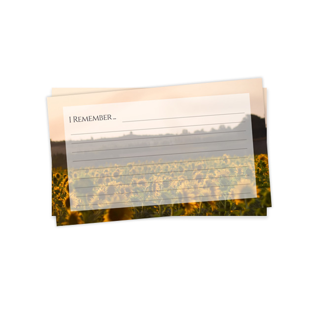 Show details for Sunflower Remember Card