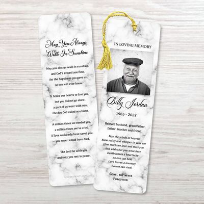 Show details for White Marble Memorial Package