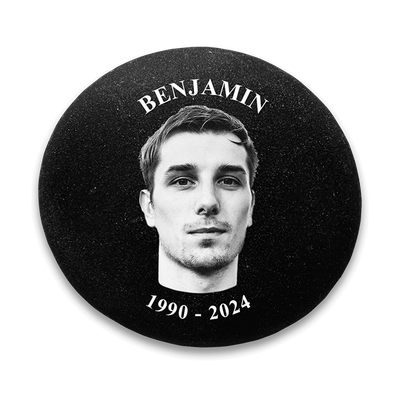 Show details for Frosted Black Photo Memorial Stones