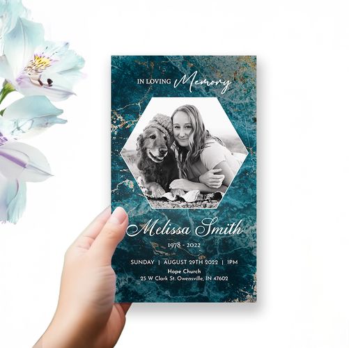 Show details for Jade Marble Trifold Program 