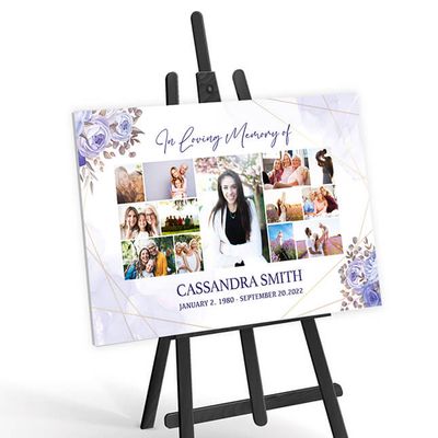 Show details for In Loving Memory Photo Collage Poster