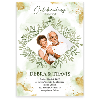Show details for Green Leaf Invitation