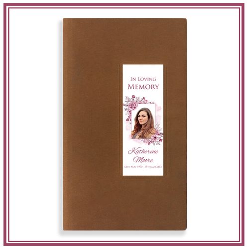 Show details for Pink Floral Guest Book - Brown