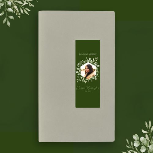 Show details for Olive Leaf Guest Book - Gray